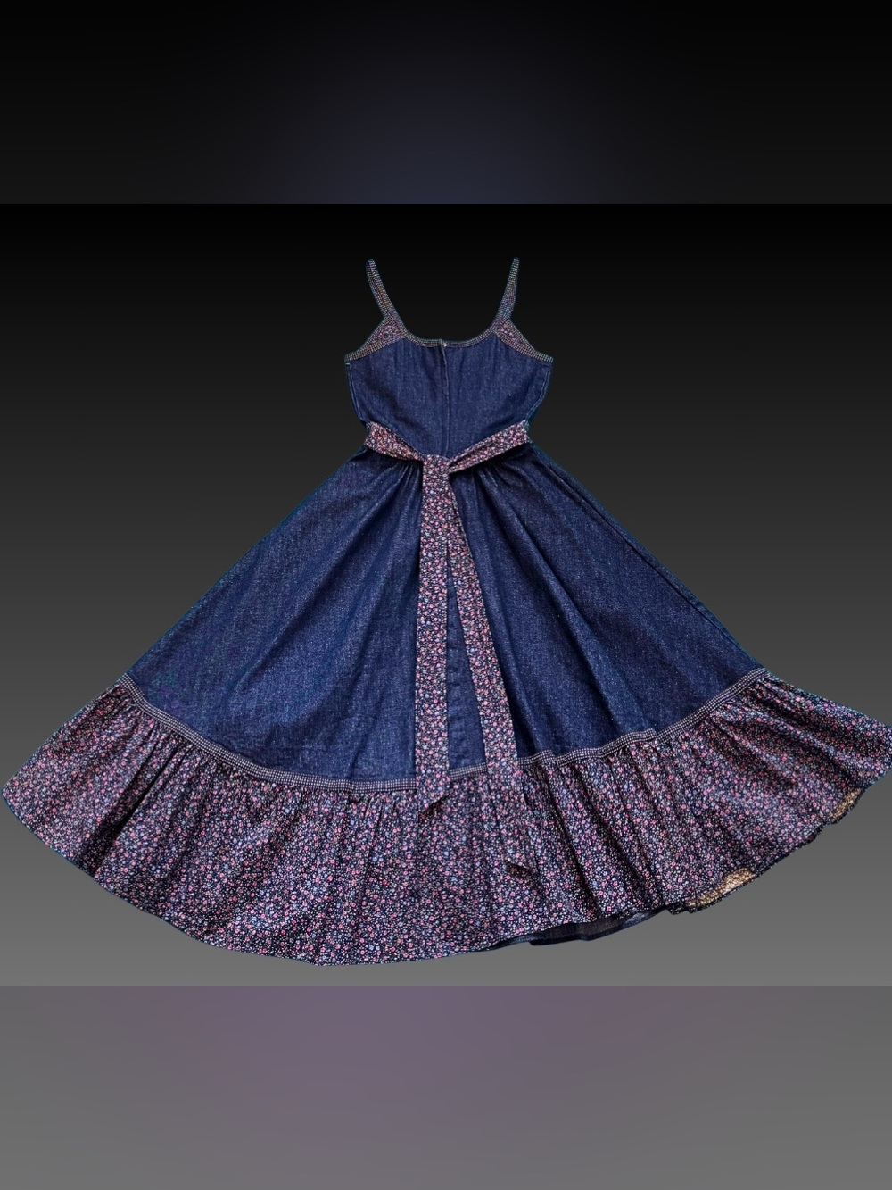 DENIM Gunne Sax Shamash and Yofi Label Corset Prairie Sun Dress / XS XXS / NWT - Picture 11 of 12